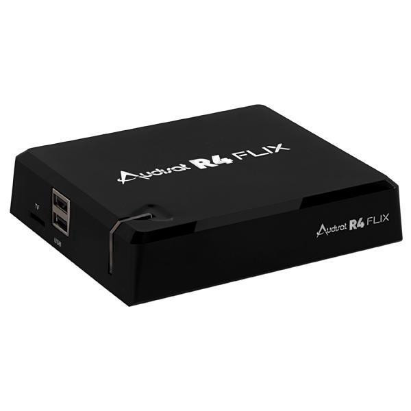 Receptor FTA Audisat R4 Flix Wi Fi + Porta Ethernet IPTV e KODI (100Mbit/s)