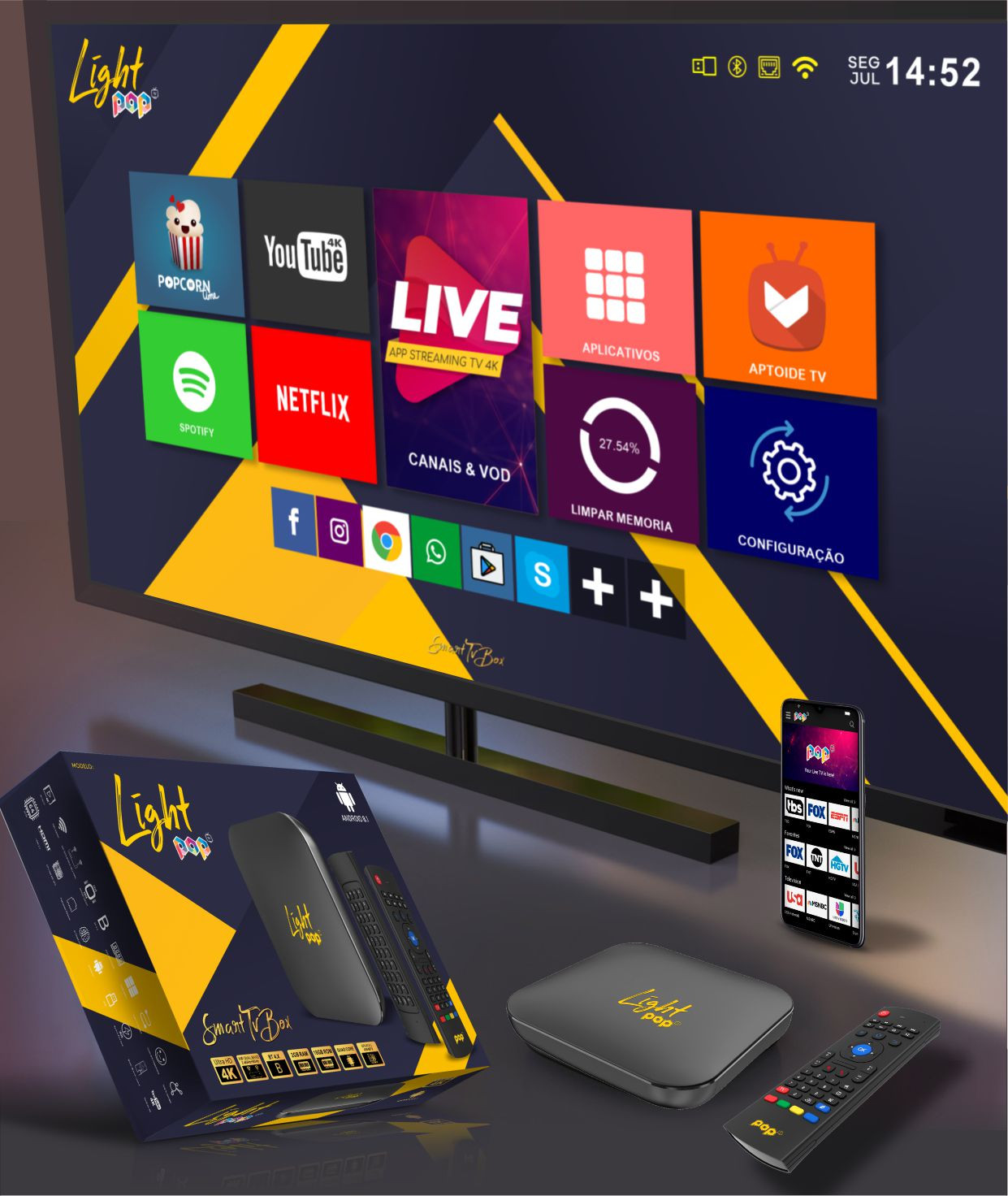 Pop TV Light 4K Ultra HD Wi-Fi IPTV